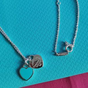 Tiffany & Co Blue Double Heart Return To Tiffany